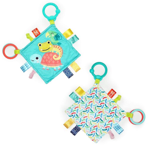 Bright Starts - Jucarie mini paturica cu animalute vesele - imagine 3