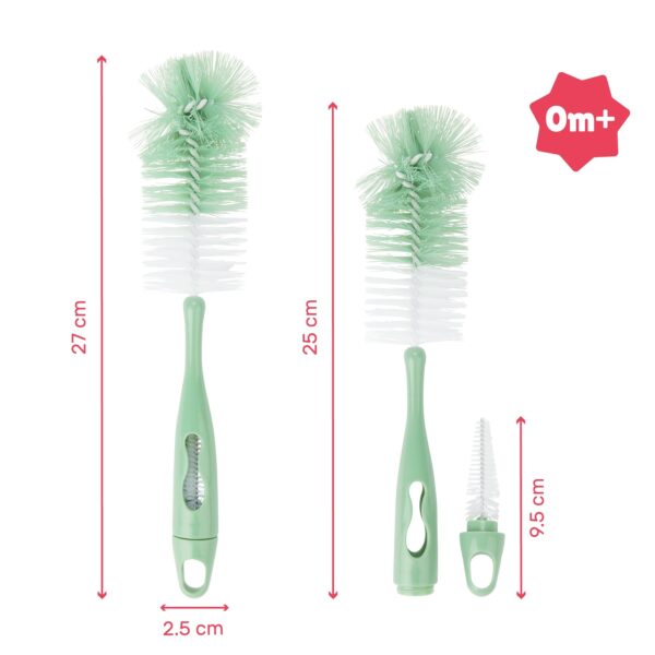 Badabulle - Perie de biberoane 2 in 1 verde - imagine 2