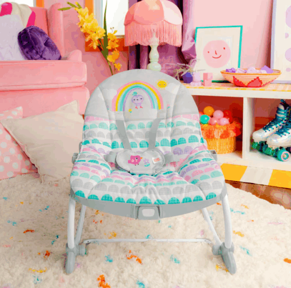 Bright Starts - Balansoar Rosy Rainbow 2 în 1 - imagine 2