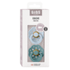 BIBS - Set 2 suzete Boheme Latex, tetina rotunda, 0 luni +-Baby Blue/Island Sea - imagine 2