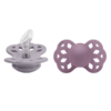 BIBS - Set 2 suzete Infinity Silicon, tetina anatomica, 0 luni +-Fossil Grey/Mauve - imagine 4