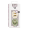 BIBS - Set 2 suzete Colour Latex, tetina rotunda, 0 luni +-Ivory/Sage - imagine 3