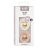 BIBS - Set 2 suzete Colour Latex, tetina rotunda, 0 luni +-Ivory/Blush - imagine 2
