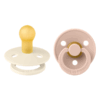 BIBS - Set 2 suzete Colour Latex, tetina rotunda, 0 luni +-Ivory/Blush - imagine 4