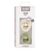 BIBS - Set 2 suzete Colour Latex, tetina rotunda, 18 luni +-Ivory/Sage - imagine 3