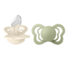 BIBS - Set 2 suzete Couture Silicon, tetina anatomica, 6 luni + - imagine 2