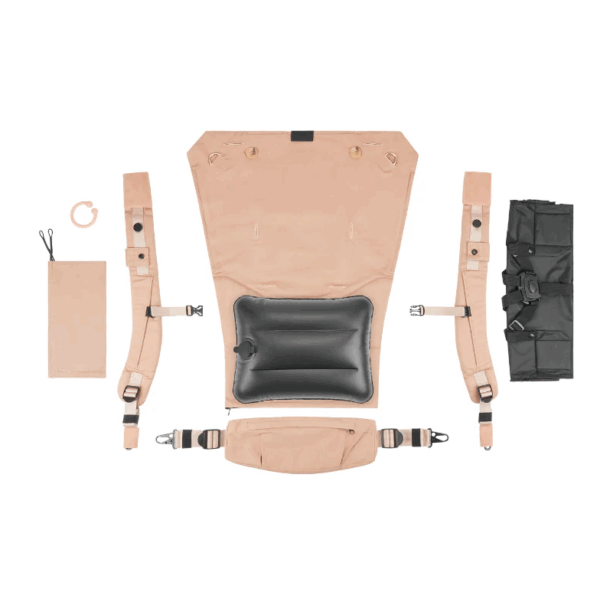 Babymoov - Moov & Boost Sistem de purtare transformabil in Booster, creat in colaborare cu medici kinetoterapeuti, Bej - imagine 2