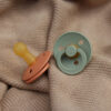BIBS - Suzeta Colour Latex, tetina rotunda, 0 luni +-Fossil Grey - imagine 3