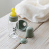 BIBS - Kit pentru set complet biberon din sticla anticolici, Blush - imagine 2