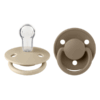 BIBS - Set 2 suzete De Lux Silicon, tetina rotunda, marime universala-Vanilla/Dark Oak - imagine 3