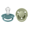 BIBS - Set 2 suzete De Lux Silicon, tetina rotunda, marime universala-Island Sea/Sage - imagine 3