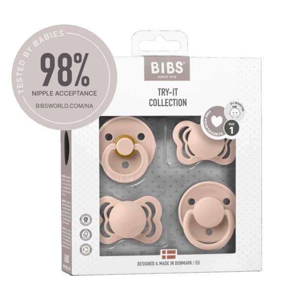 BIBS - Set 4 suzete Try-it collection 0 luni +-Blush - imagine 3