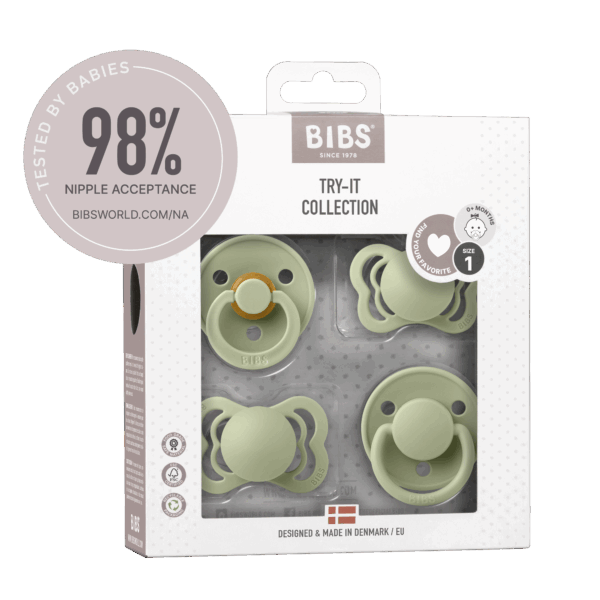 BIBS - Set 4 suzete Try-it collection 0 luni +-Sage - imagine 3