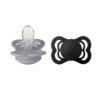 BIBS - Set 2 suzete Supreme Silicon, tetina simetrica, 0 luni +-Cloud/Black - imagine 4