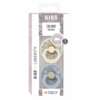 BIBS x LIBERTY - Set 2 suzete Colour Eloise Latex, tetina rotunda, 0 luni+- Dusty Blue/Ivory - imagine 2