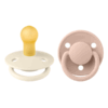 BIBS - Set 2 suzete De Lux Latex, tetina rotunda, 0 luni +-Ivory/Blush - imagine 3