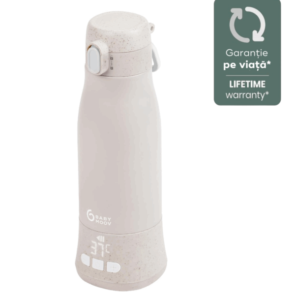 Babymoov - Moov & Feed Incalzitor de biberoane portabil si reincarcabil, Mineral Beige - imagine 4