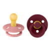BIBS - Set 2 suzete Colour Latex, tetina rotunda, 0 luni +-Dusty Pink/Elderberry - imagine 4