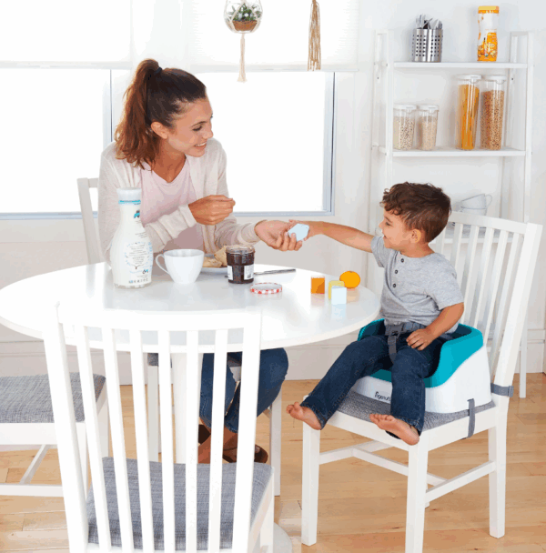 Ingenuity - Booster Toddler SmartClean, Peacock Blue - imagine 2
