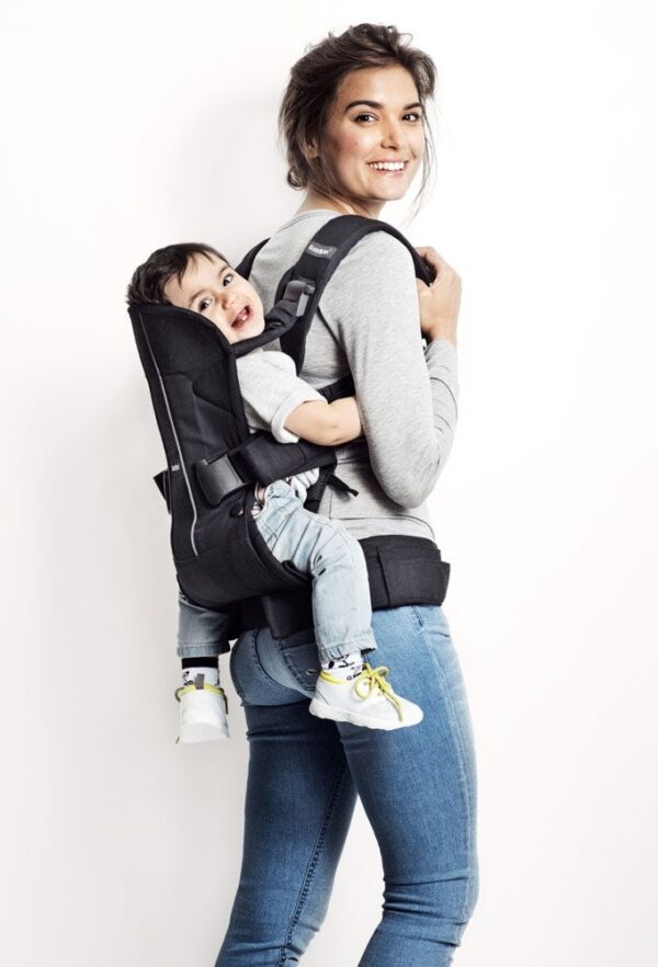BabyBjorn - Marsupiu anatomic One, cu pozitii multiple de purtare Denim grey, Bumbac - imagine 4