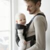 BabyBjorn - Marsupiu anatomic Mini, cu pozitii multiple de purtare, Black, Bumbac - imagine 4