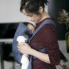 BabyBjorn - Marsupiu anatomic Mini, cu pozitii multiple de purtare, Vintage Indigo, Bumbac - imagine 3