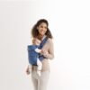BabyBjorn - Marsupiu anatomic Mini, cu pozitii multiple de purtare, Vintage Indigo, Bumbac - imagine 4