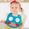 Skip Hop Bavetica de silicon Fold & Go Zoo - Bufnita - imagine 3