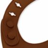 Skip Hop Bavetica de silicon Fold & Go Zoo - Maimutica - imagine 3