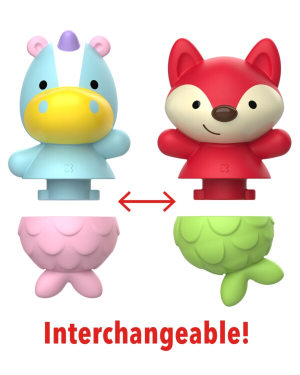 Skip Hop Jucarii ZOO pentru baie - Unicorn / Vulpe - imagine 5