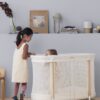 BabyBjorn - Patut reglabil pe inaltime din mesh, Alb - imagine 5