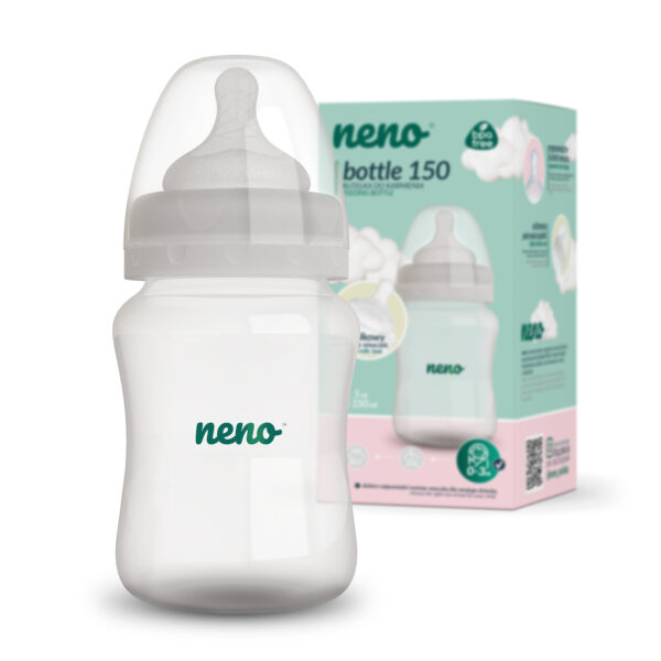 Neno – Biberon cu tetina silicon 150 ml, anti-colici, debit lent - imagine 4