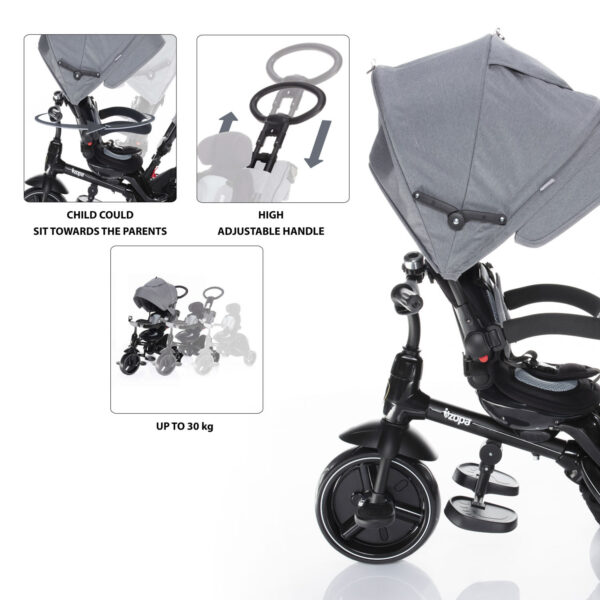 ZOPA - Tricicleta 6 moduri de utilizare Citi Trike Curry Yellow - imagine 3