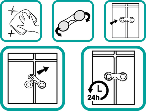ZOPA - Set 2 blocatori sertare, cu prindere fixa in interior - imagine 4