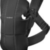 BabyBjorn - Marsupiu anatomic Mini, cu pozitii multiple de purtare, Black, Bumbac