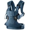 BabyBjorn - Marsupiu anatomic One, cu pozitii multiple de purtare Denim Midnight Blue, Bumbac