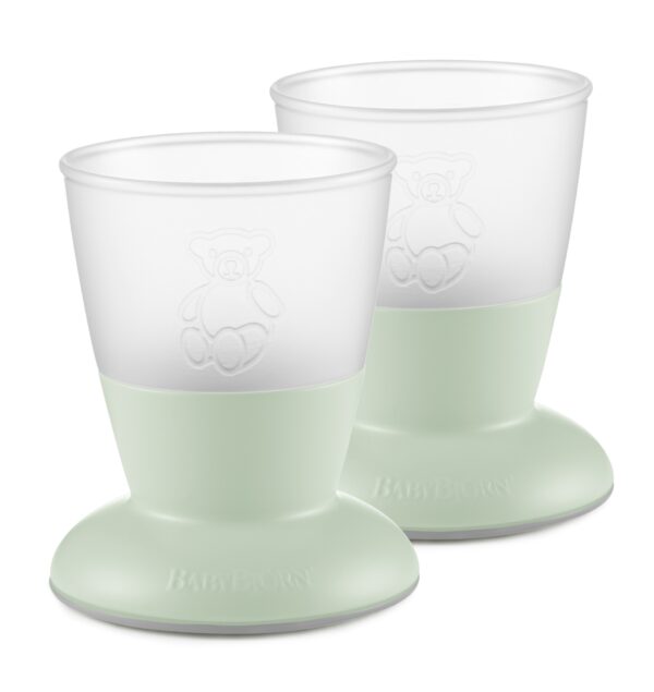 BabyBjorn - Set Pahare pentru bebe (2 buc), Powder Green