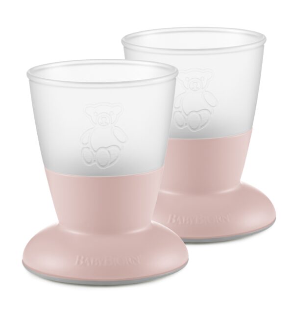 BabyBjorn - Set Pahare pentru bebe (2 buc), Powder Pink
