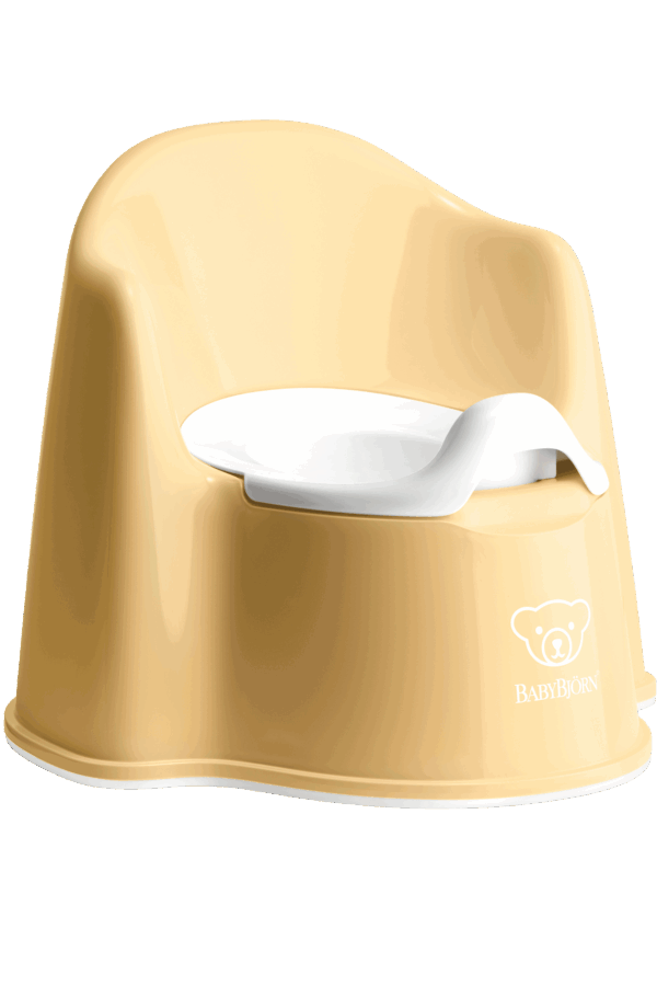 BabyBjorn - Olita cu protectie spate Potty Chair Powder Yellow/white