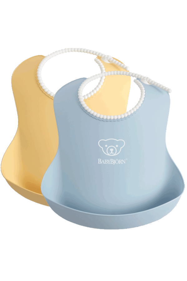 BabyBjorn - Set 2 bavete, Powder Yellow/ Powder Blue
