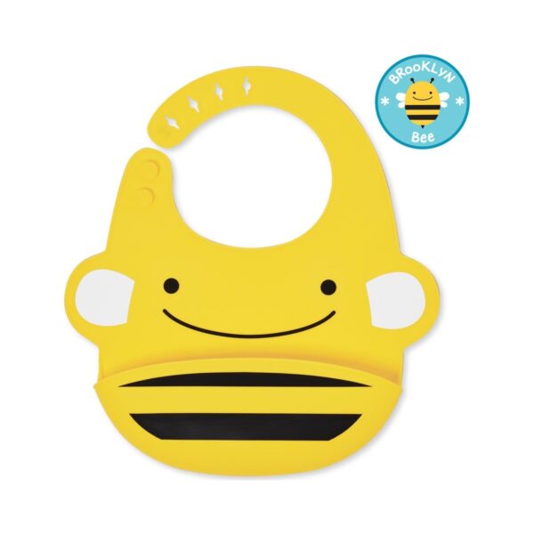 Skip Hop Bavetica de silicon Fold & Go Zoo - Albinuta