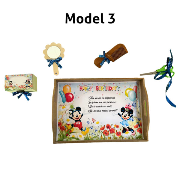 Tavita Mot/Turta Bebelusi, pentru baietel 5 piese - imagine 5