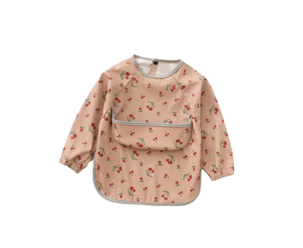 Baveta impermeabila bebe fetita - Cherry