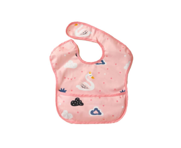 Baveta impermeabila bebe fetita - Pink - imagine 2