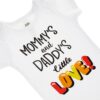 Body tricou bebelusi, Mommy’s and Daddy’s little love - imagine 2