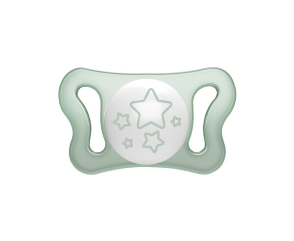 Chicco - Suzete Fosforescente Glow in The Dark Silicon 0-2 luni - imagine 2