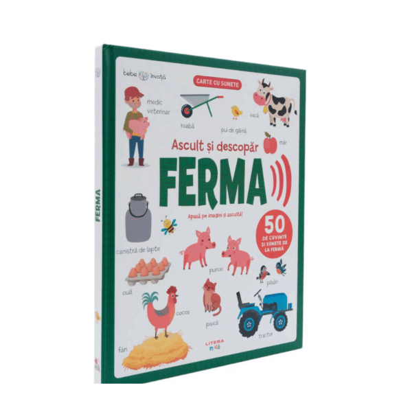 Carte Ascult si Descopar Ferma, Bebe Invata, cu sunete - imagine 3