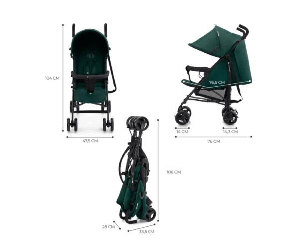 Carucior umbrela compact Kinderkraft – Tik Green - imagine 8