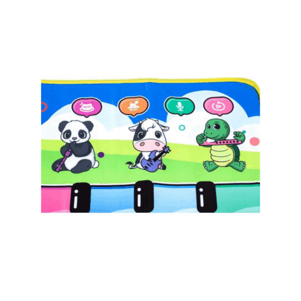 Covor interactiv cu pian pentru bebelusi, multicolor - imagine 6
