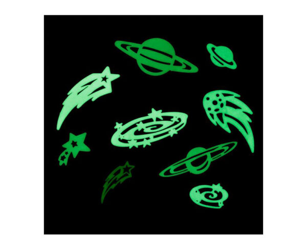 Stickere fosforescente decorative de perete cu planete